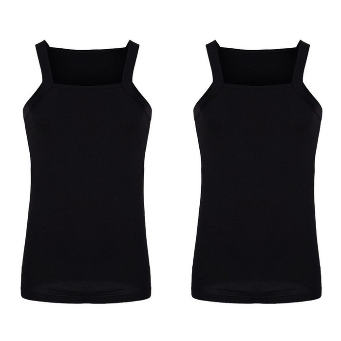 زیرپوش بدون آستین مردانه مدل یقه خشتی کد 18 مجموعه دو عددی