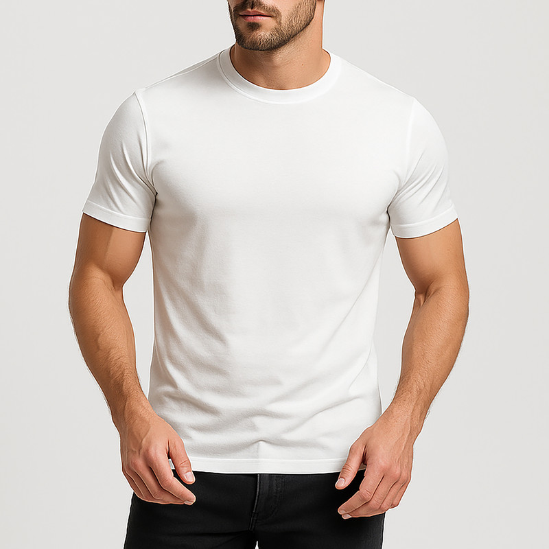 تی شرت آستین کوتاه مردانه رانژ مدل ساده کد 23RA05 - 422