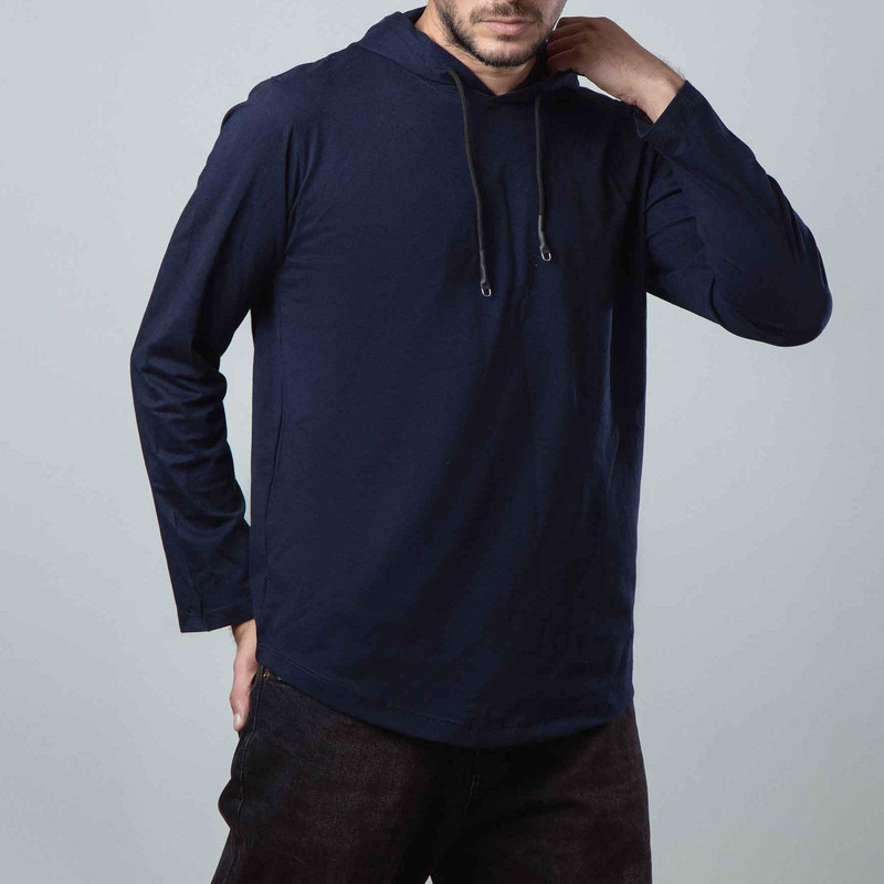 تی شرت کلاه دار  آستین بلند مردانه باینت مدل 511-2