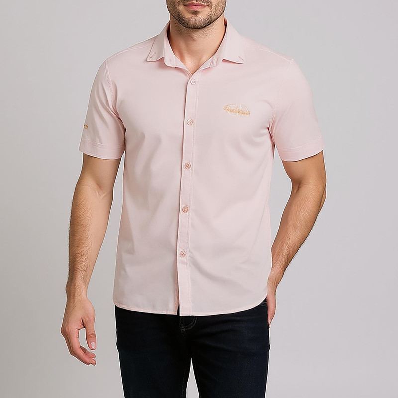 پیراهن آستین کوتاه یقه برگردان مردانه مدل PANBEEI
