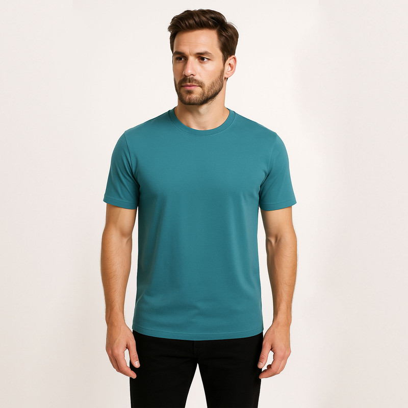 تی‌شرت آستین کوتاه راحتی مردانه آریان نخ باف مدل 1812