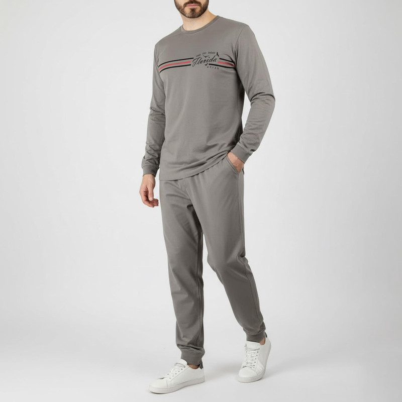 ست تی شرت و شلوار مردانه آریان نخ باف مدل Z17633