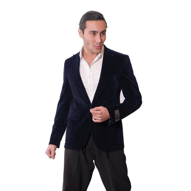 کت تک مردانه مدل مخمل ساده 2-2