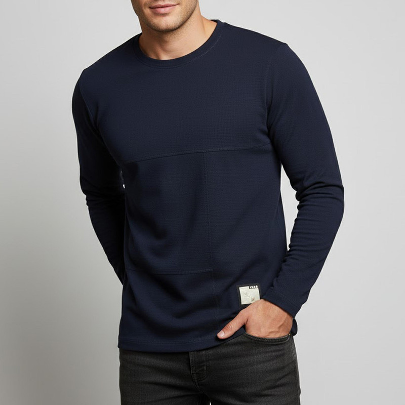 تی‌شرت آستین بلند یقه گرد مردانه باینت مدل 905