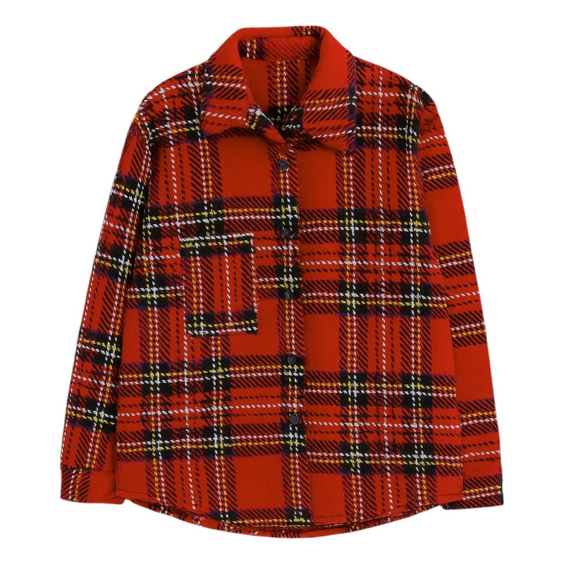 پیراهن آستین بلند یقه دکمه دار مردانه آلامتو مدل پشمی ضخیم 2025