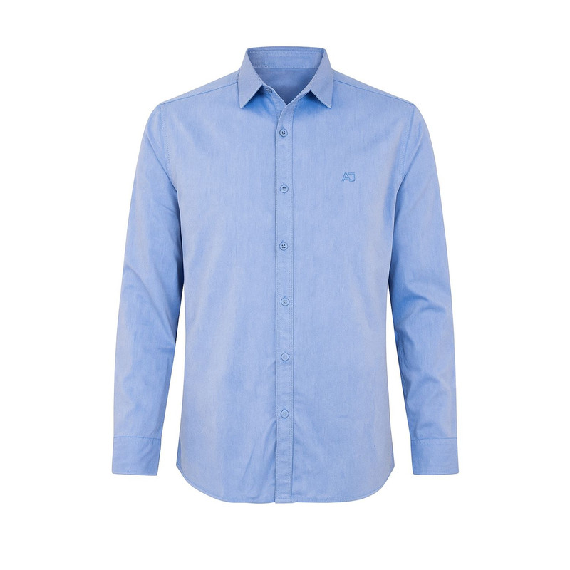 پیراهن آستین بلند یقه برگردان مردانه مدل ساده پنبه