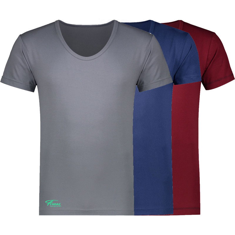 زیرپوش آستین دار مردانه مدل GG بسته 3 عددی