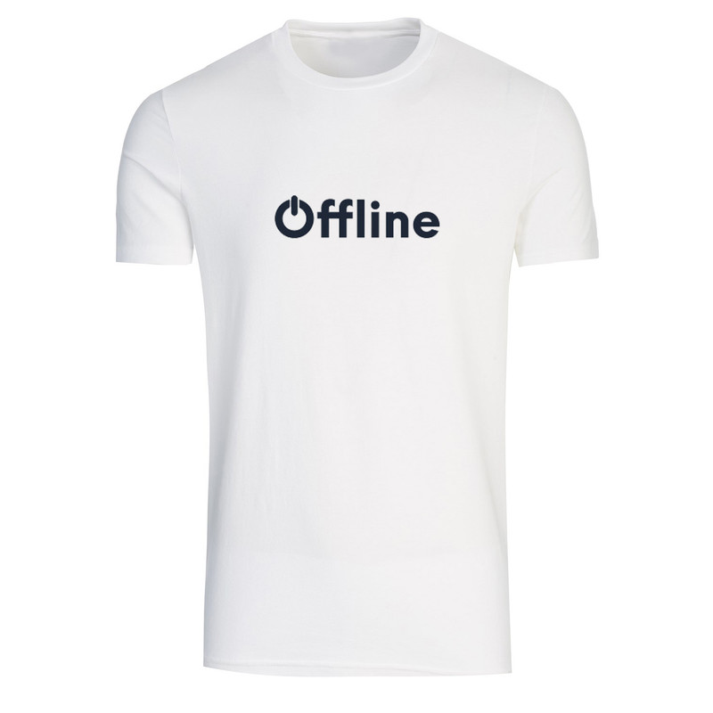 تیشرت آستین کوتاه مردانه طرح افلاین کد T 371