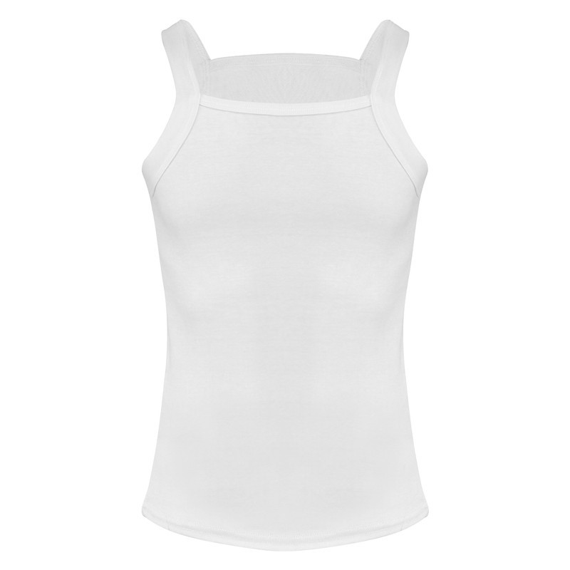 زیرپوش رکابی مردانه مدل خشتی کد 118 رنگ سفید