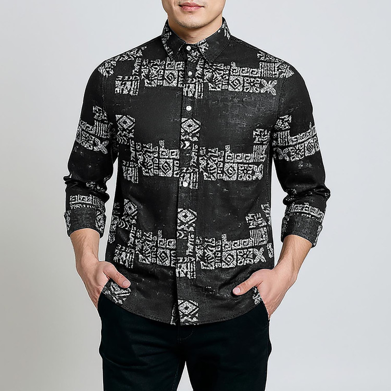 پیراهن آستین بلند مردانه مدل 198680