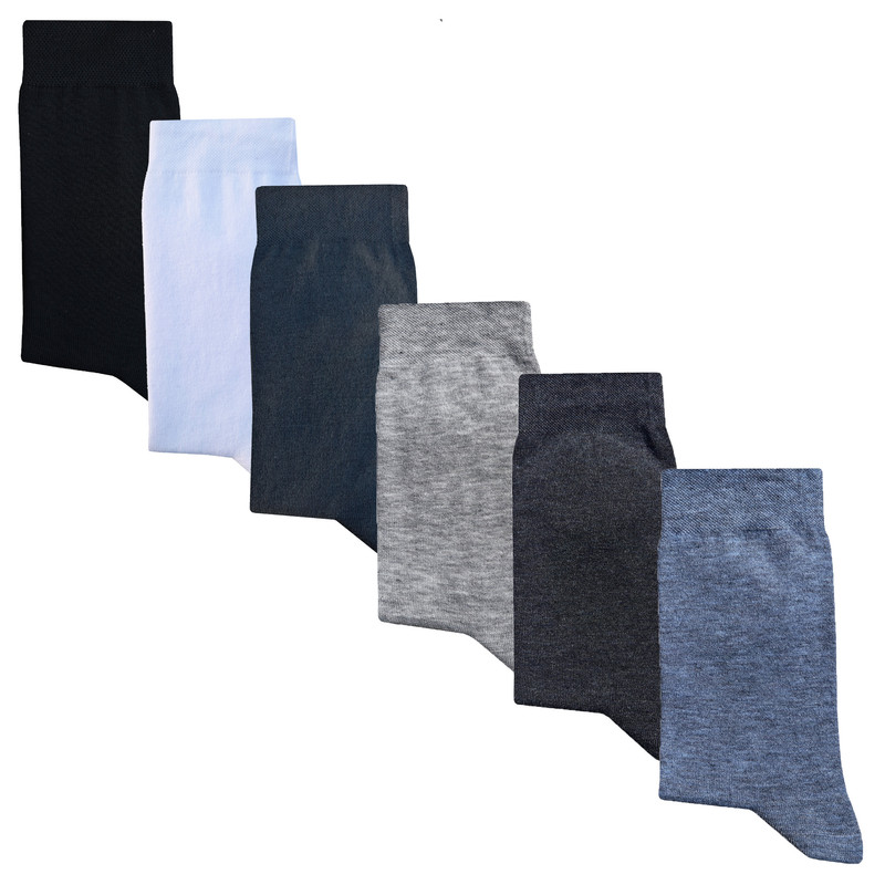 جوراب ساق بلند مردانه لنتر مدل ساده کد always مجموعه 6 عددی