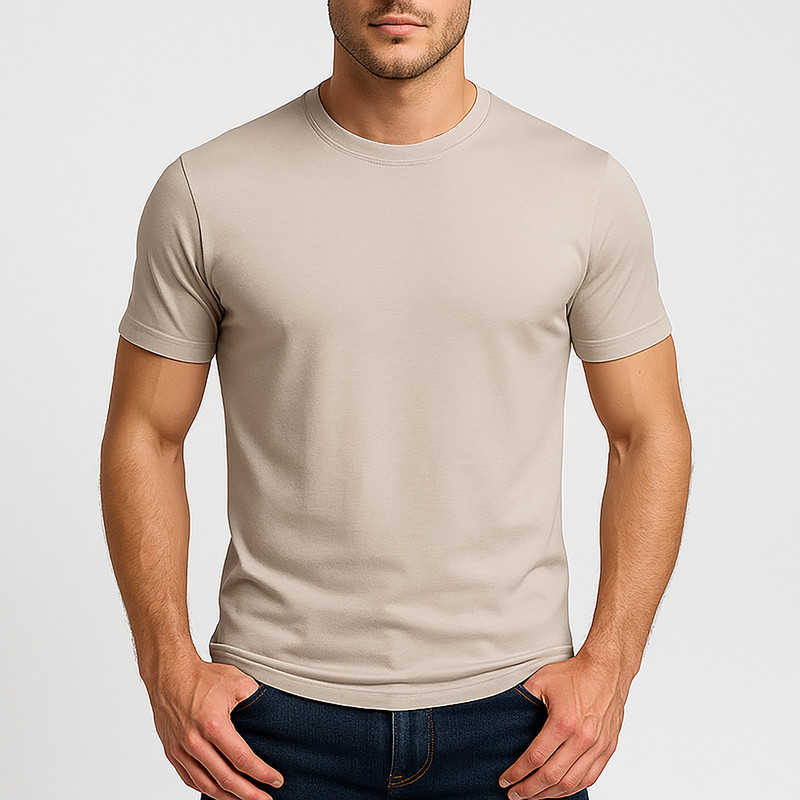 تی شرت آستین کوتاه مردانه رانژ مدل ساده 23RA05 - 413