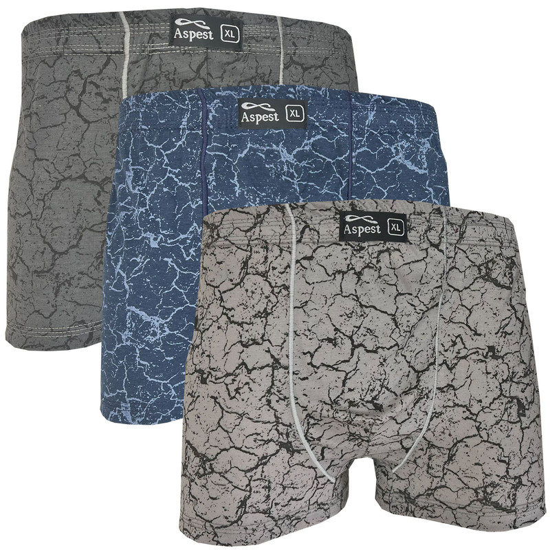 شورت پادار مردانه اسپست مدل ASP-BOX-STN-3DRK مجموعه 3 عددی