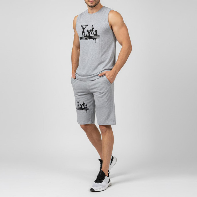 ست تاپ و شلوارک مردانه مدل tb 10 طرح باشگاه