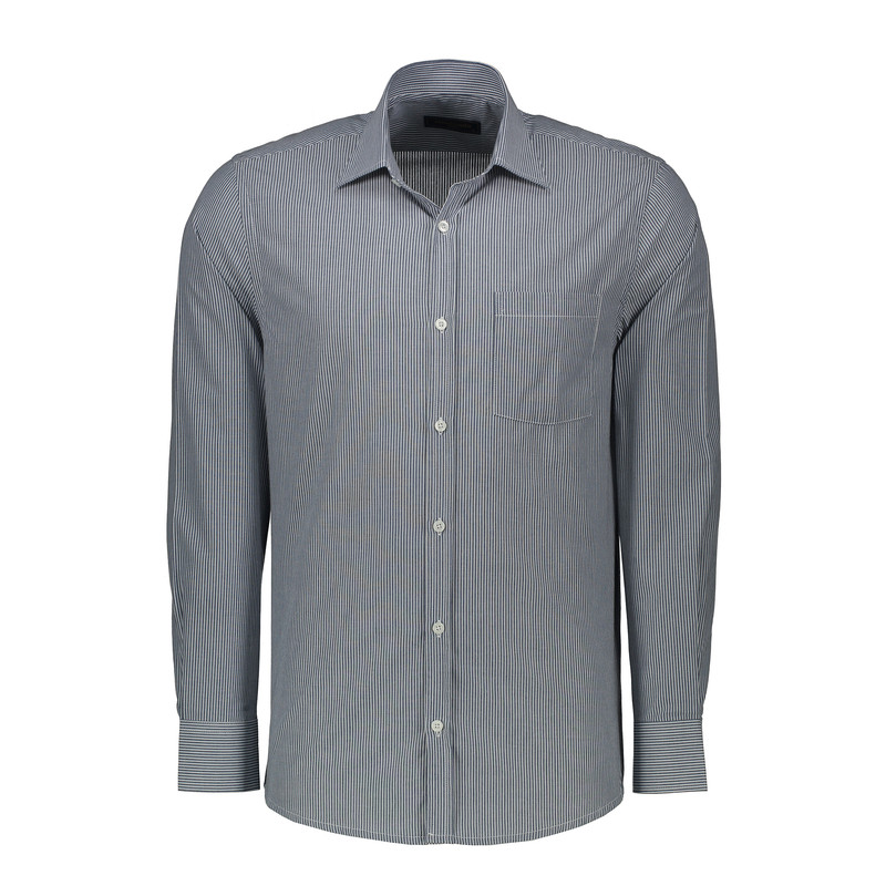 پیراهن آستین بلند مردانه پاتن جامه مدل کلاسیک 102721030162276 طرح راه راه