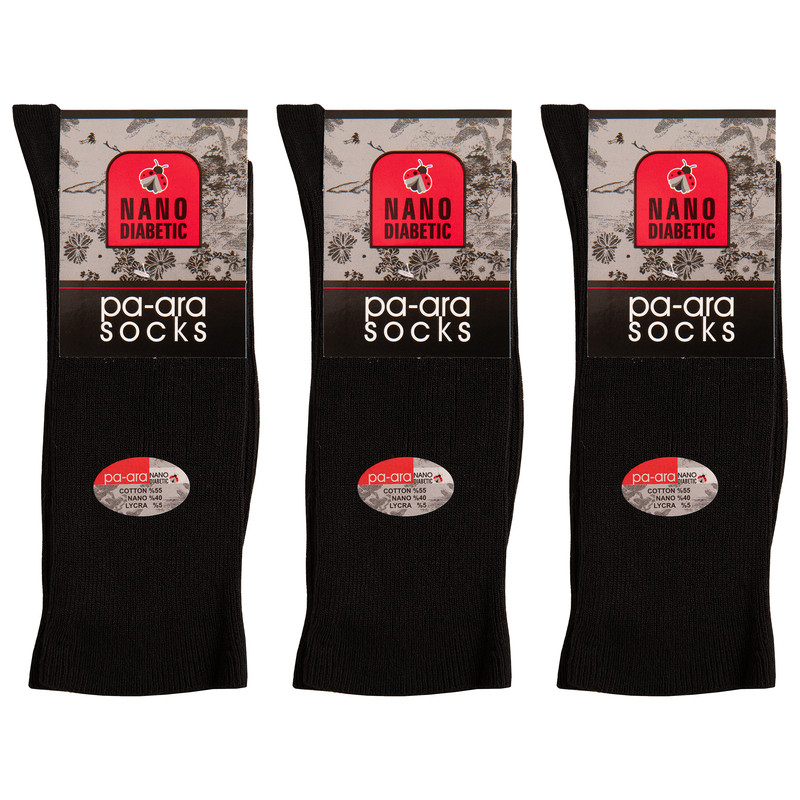 جوراب مردانه پاآرا مدل دیابتی کد 301 بسته 3 عددی