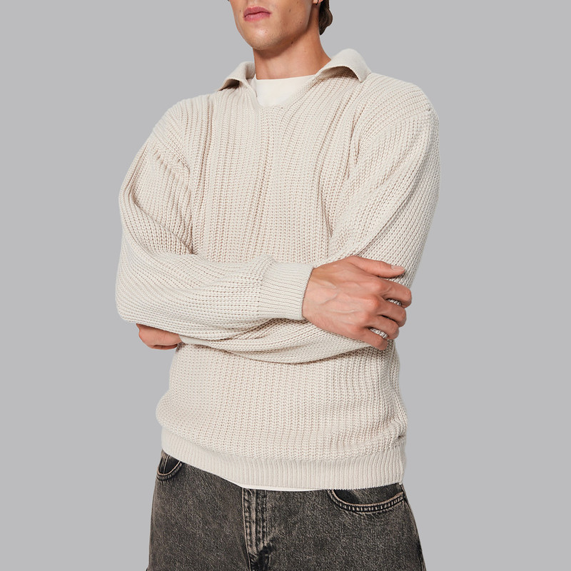 پلیور یقه برگردان مردانه ترندیول مدل 662046096