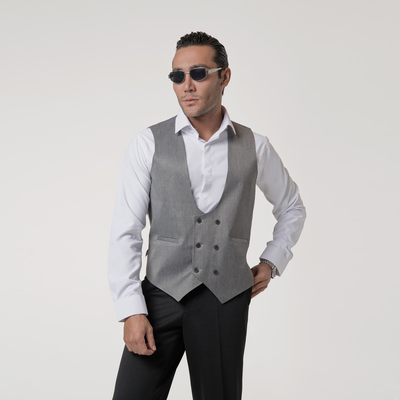 جلیقه رسمی مردانه مدل دبل برس 3698