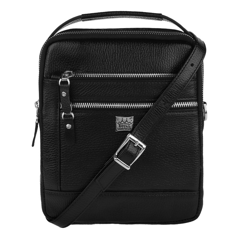 کیف رودوشی مردانه رویال چرم مدل W 70 دو محفظه ای
