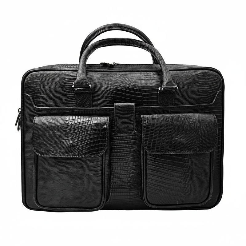 کیف اداری مردانه مدل جاستین چرم طبیعی لیزارد