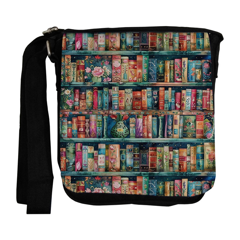 کیف رودوشی طرح کتابخانه کد nb149