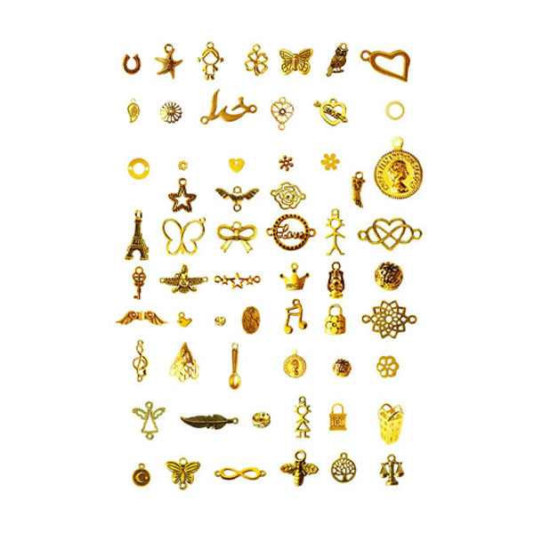 آویز دستبند مدل دنیای زیبا کد AD 0145 مجموعه 60 عددی