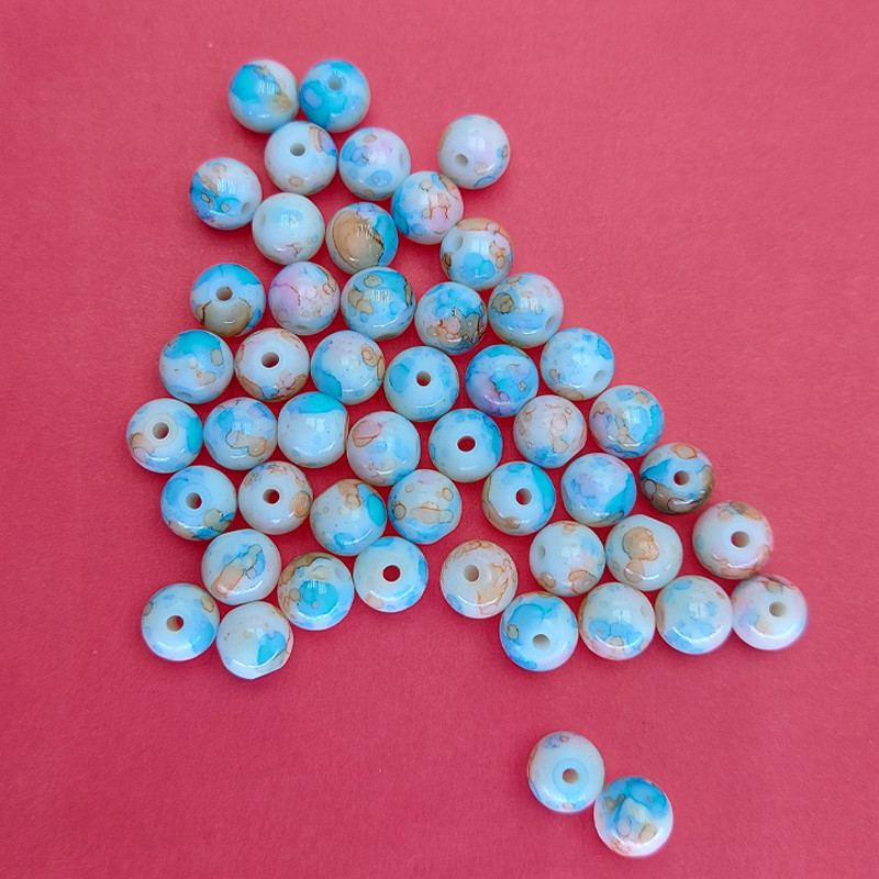 مهره دستبند مدل آبرنگی بسته 100 عددی