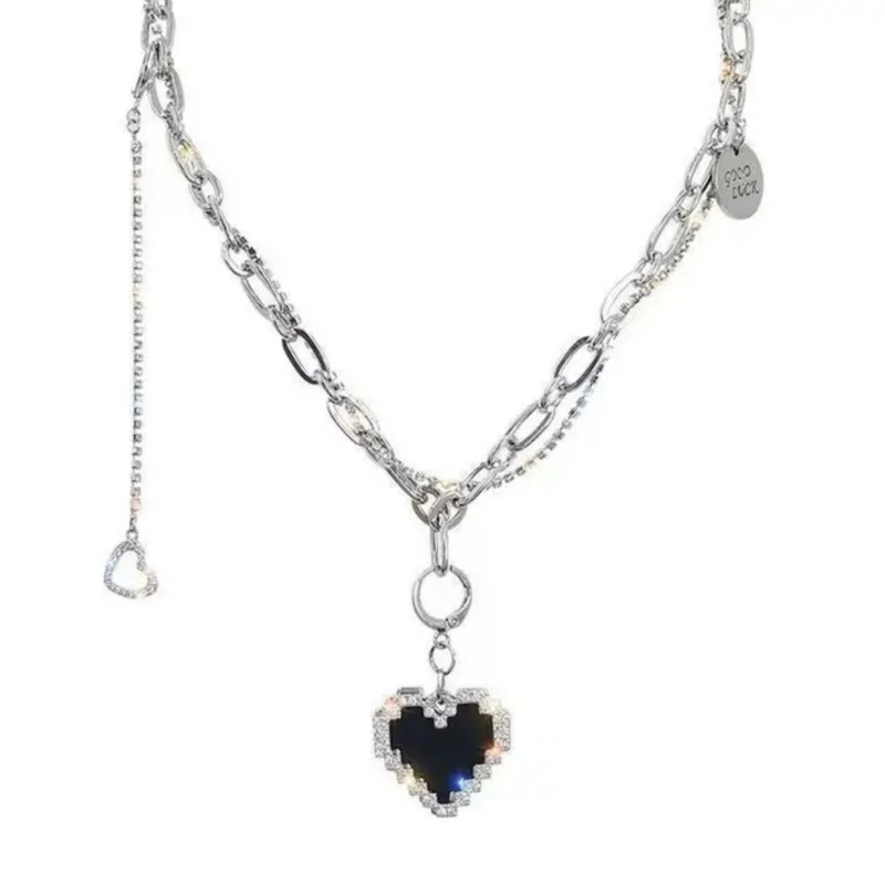 گردنبند مدل قلب پیکسلی