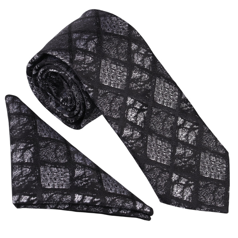 ست کراوات و دستمال جیب مردانه نسن مدل T219