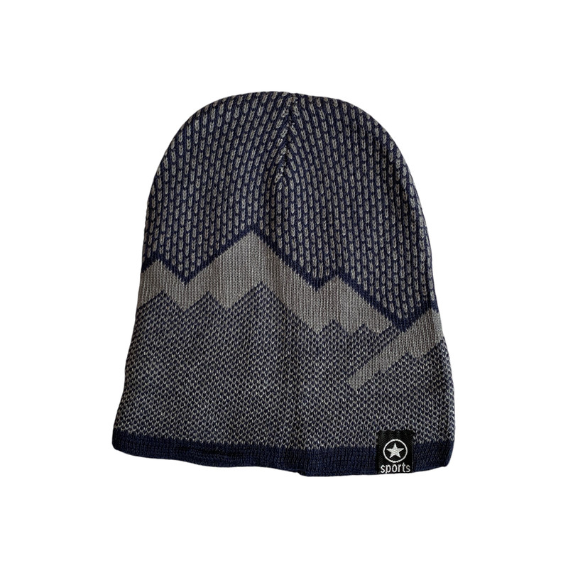 کلاه بافتنی مردانه مدل داخل خز رنگ سورمه ای