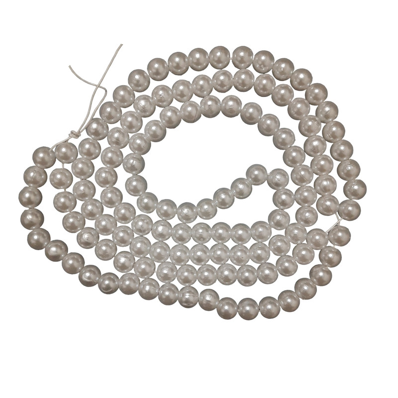 مهره دستبند مدل مروارید سایز ۸ بسته ۵۰۰ عددی