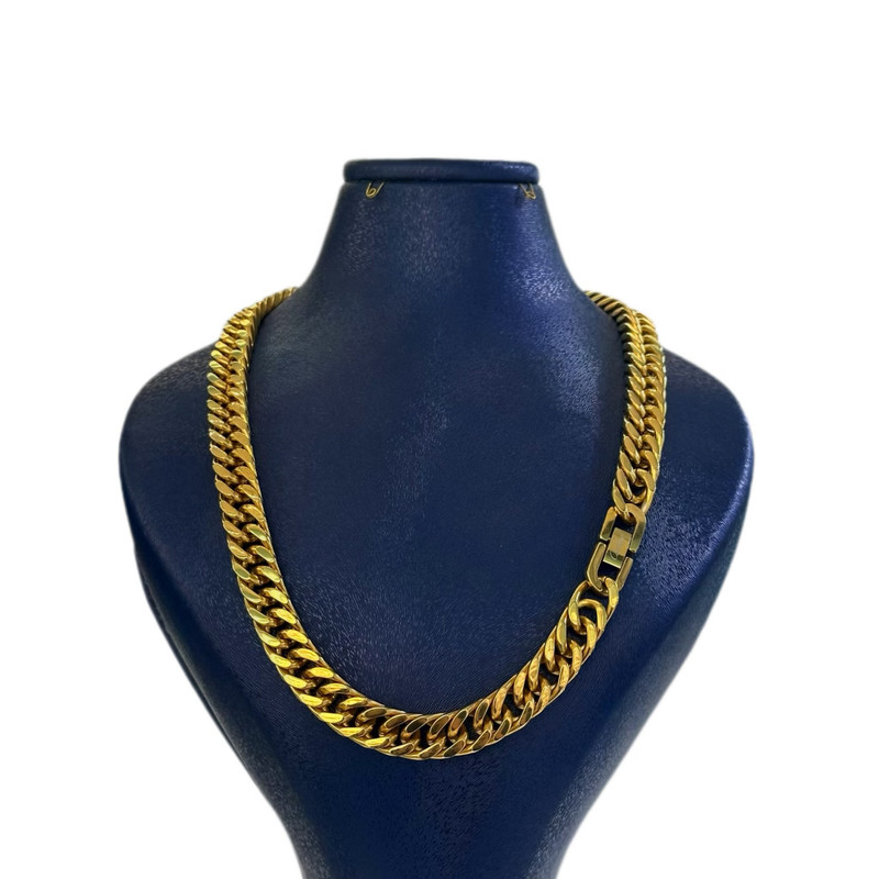 زنجیر مردانه مدل استیل قفل کتابی کد 12