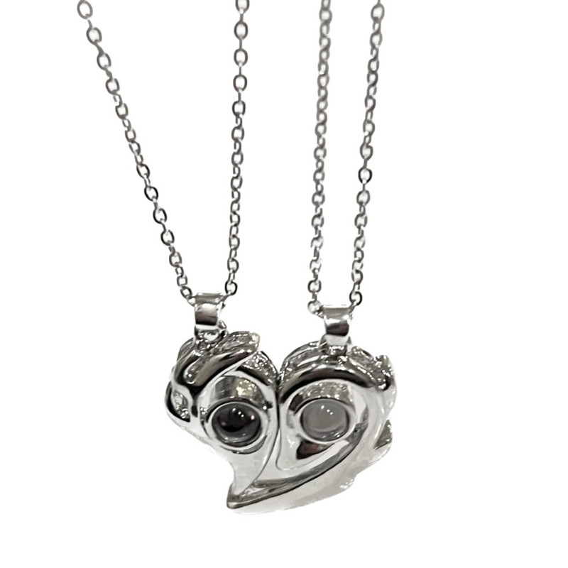 گردنبند مدل قلب مگنتی مجموعه 2 عددی