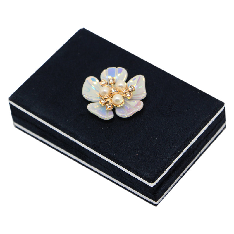 جعبه جواهرات مدل سکه و کارت هدیه مخملی گل کد BCB004