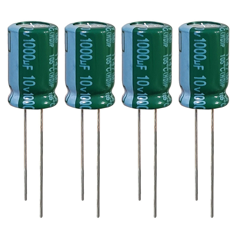 خازن الکترولیت 1000 میکروفاراد 10 ولت تایکُن مدل TEC-100010 بسته 4 عددی