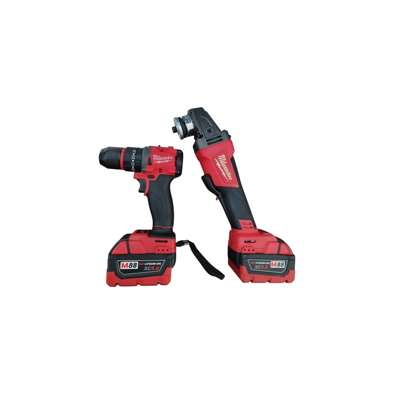 دریل پیچ گوشتی و مینی فرز شارژی میلواکی مدل M18- 198 مجموعه 2 عددی