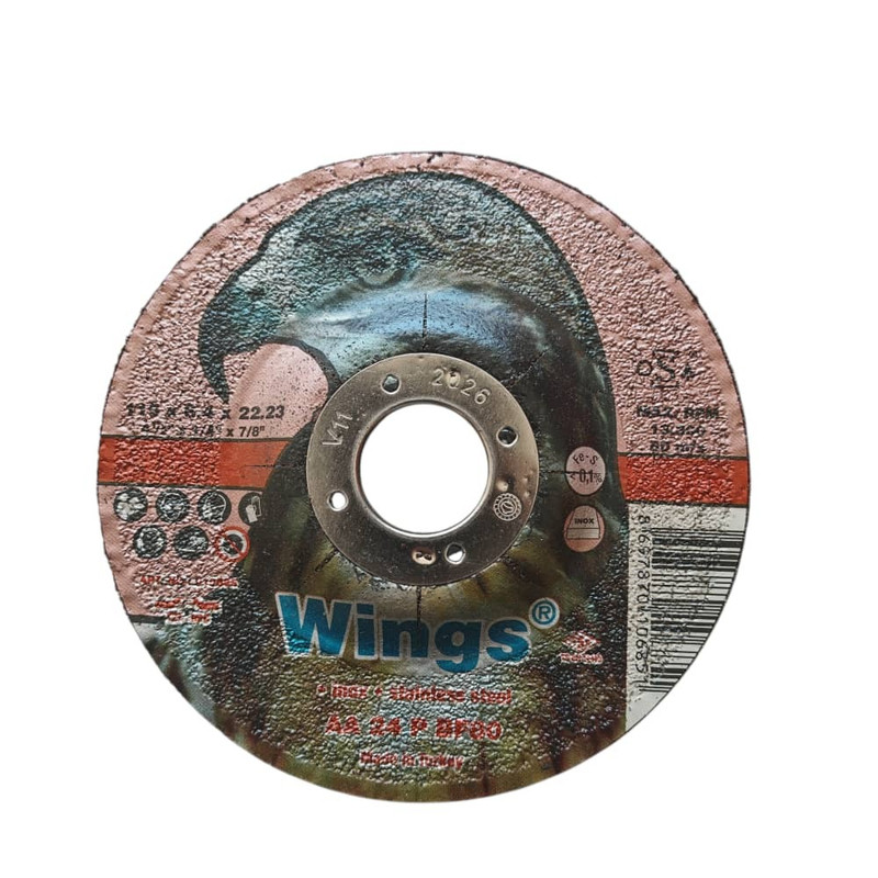 صفحه ساب استیل وینگز طرح عقابی سایز 115*6.4*22.23 میلی متر