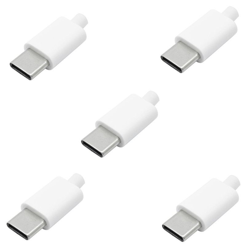 سوکت نری USB-C مدل 4Pin-white بسته 5 عددی