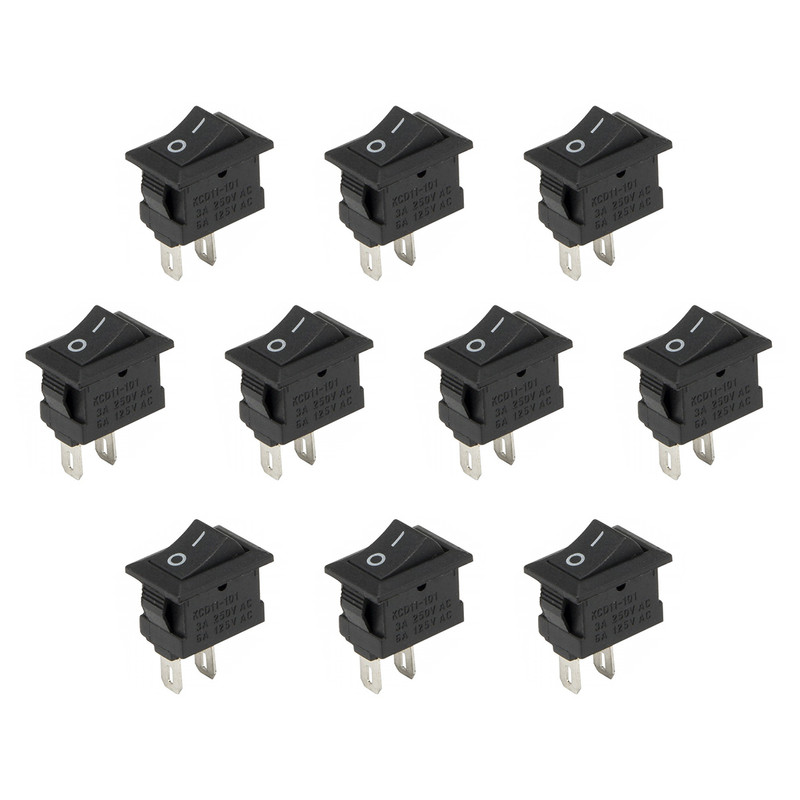 کلید راکر مدل 2 پایه KCD1-11 بسته 10 عددی