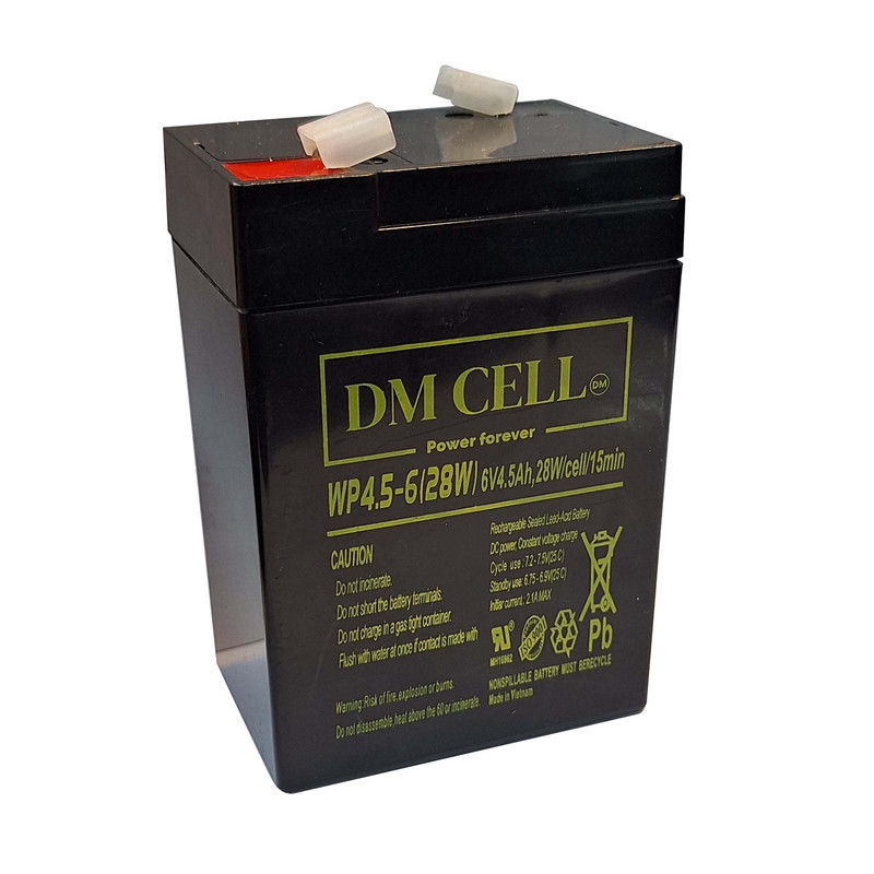 باتری سیلد اسید 6 ولت 4.5 آمپر ساعت دی ام سل مدل 6V-4.5AH