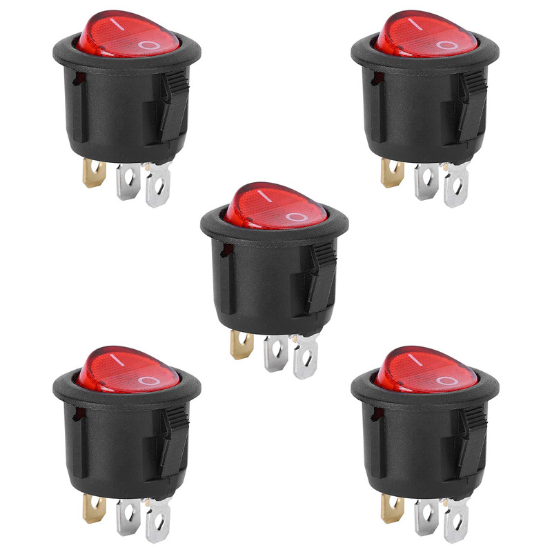 کلید راکر مدل 3 پایه کد KCD1 بسته 5 عددی