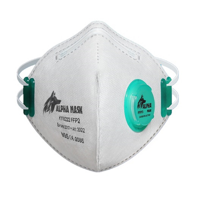 ماسک تنفسی آلفا ماسک مدل فیلتر دار کد N95 بسته 12 عددی