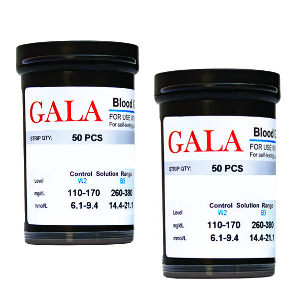 نوار تست قند خون گالا مدل OK-2AJ دو بسته 50 عددی
