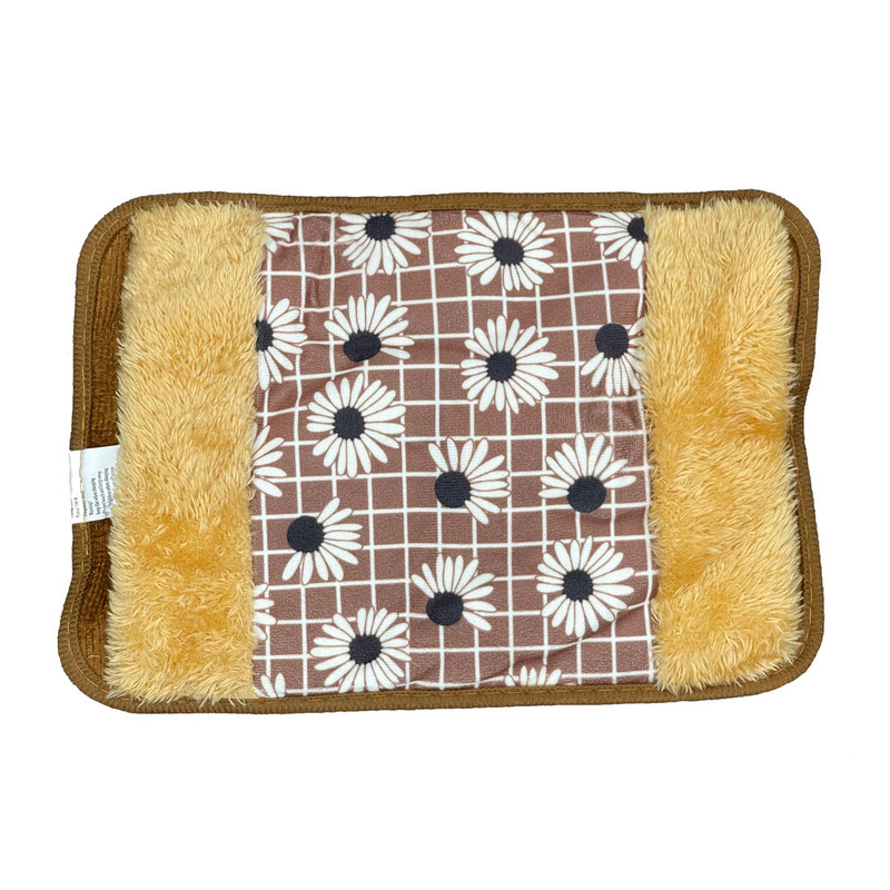 کیسه آب گرم برقی مدل مخملی طرح شکوفه کد 505