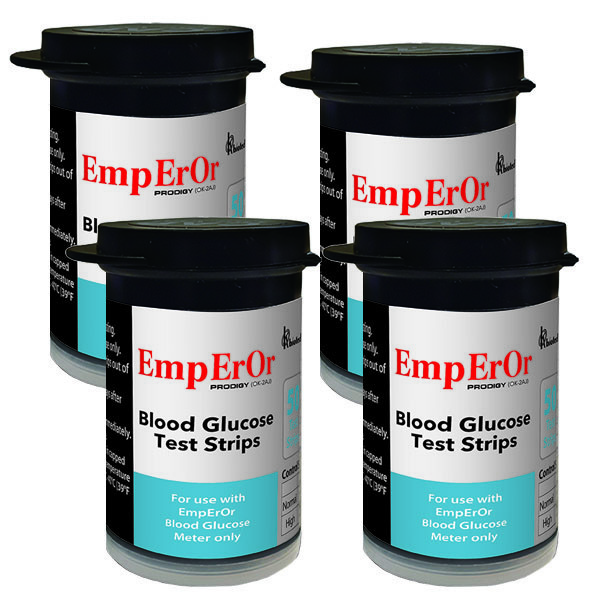 نوار تست قندخون امپرور مدل prodigy چهار بسته 50 عددی