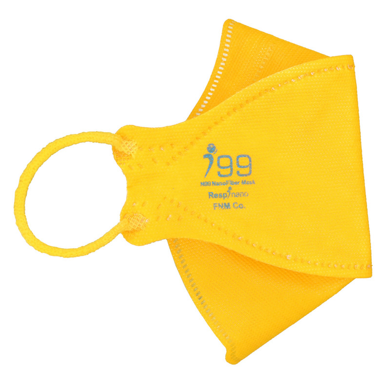 ماسک تنفسی ریما مدل سه بعدی نوجوان N99 نانو کد yellow_MF99 بسته 25 عددی