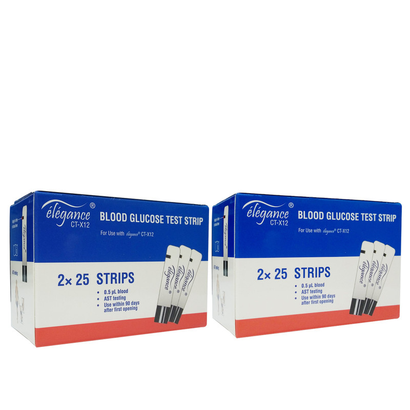 نوار تست قندخون الگانس مدل CTX12 دو بسته 50 عددی